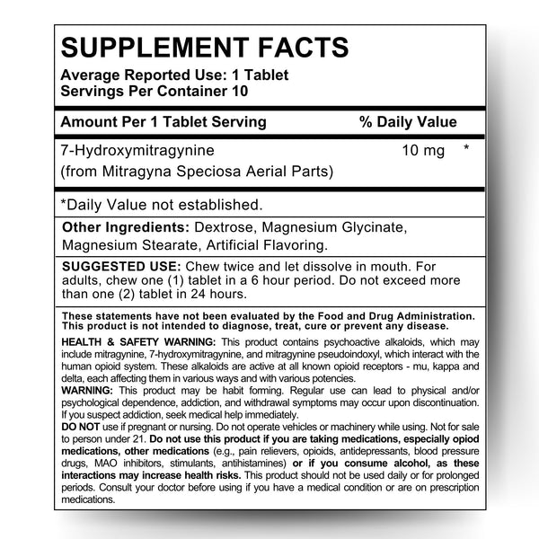 Zana 7-Hydroxymitragynine Tablets