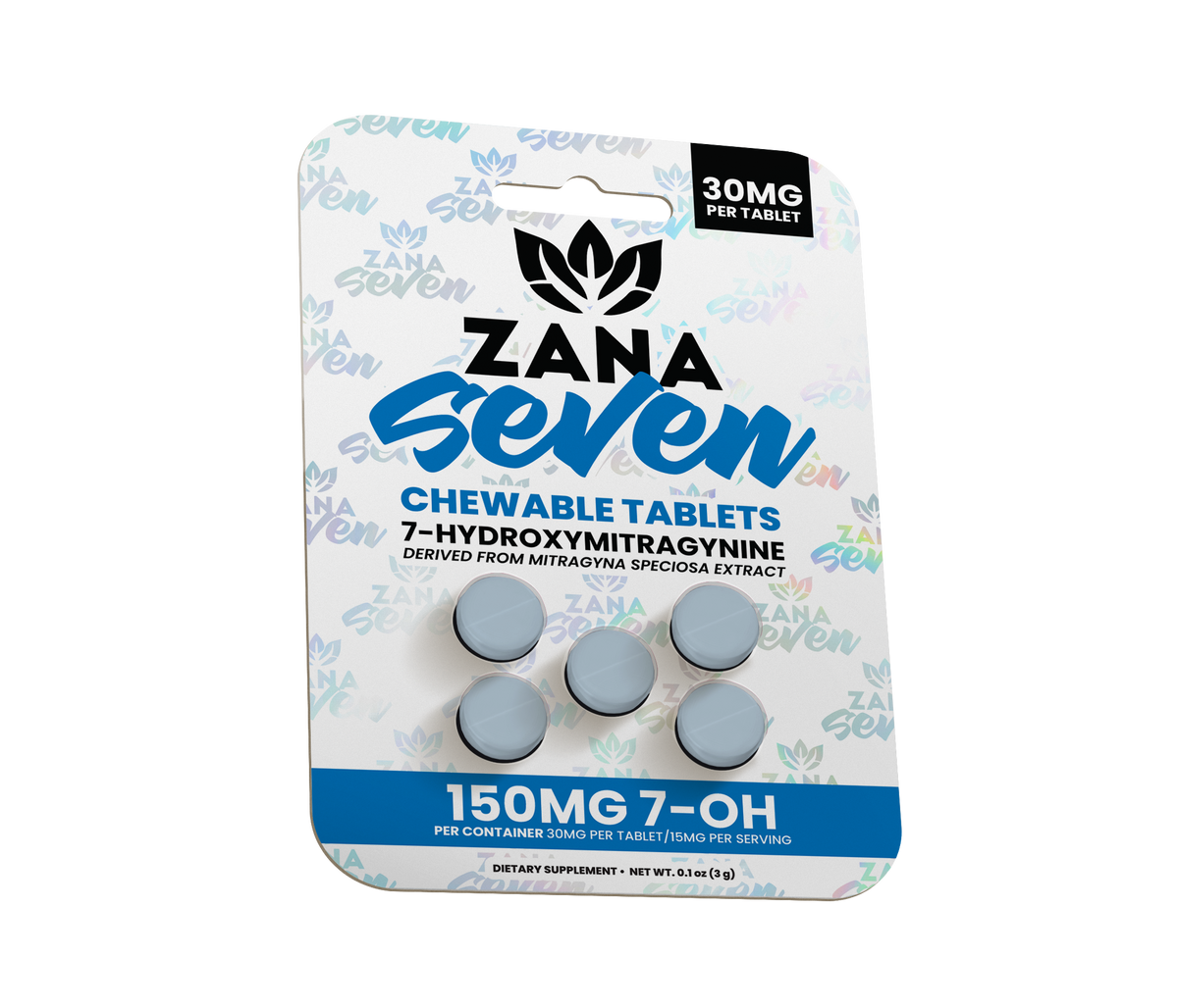 Zana Seven Tablet Blister Packs With Premium Alkaloid Extract